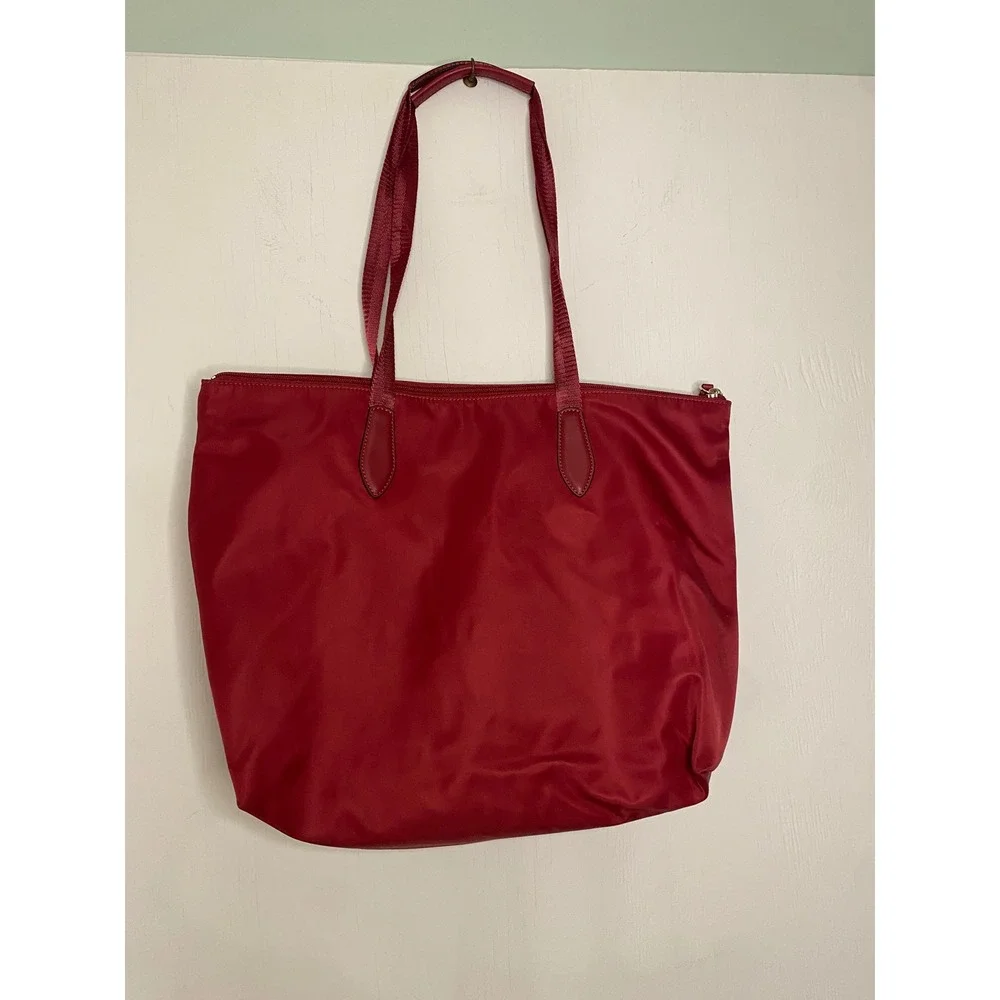 Kate Spade Chelsea Large Tote Bag Red Nylon Shoulder Bag with Pouch